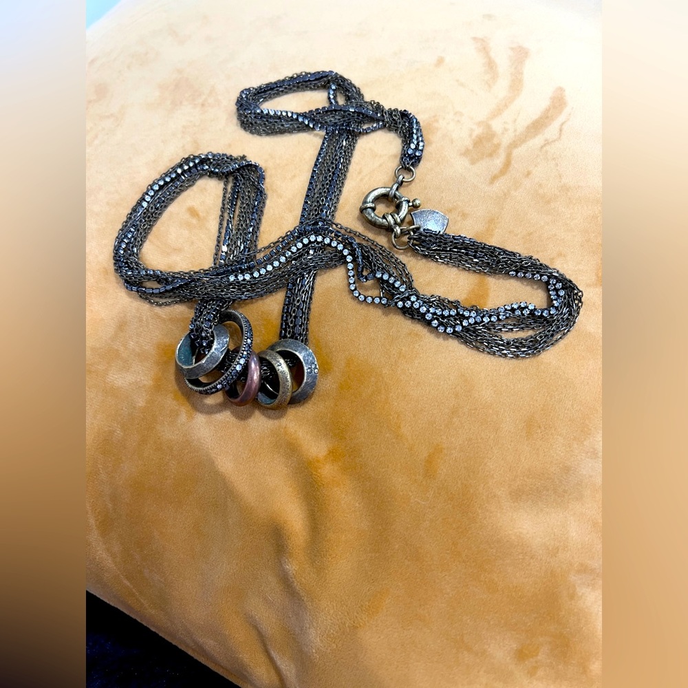 Giles & Brother 10 Strand African Ring Necklace